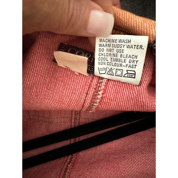 VTG 90's LONG Canvas COLOR BLOCK Duffel Coat Hip Hop Hooded COLORFUL Heavy - Picture 14 of 14